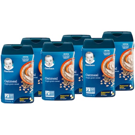 Gerber Gerber Oatmeal Cereal Multipack 8 oz., PK6 10015000070011